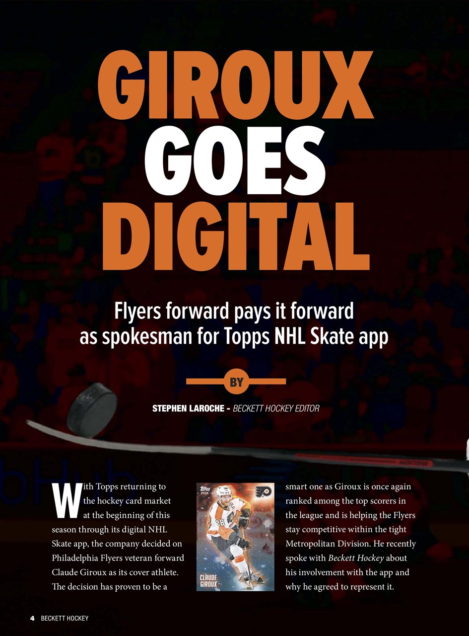Beckett Hockey Magazine Preview Pages