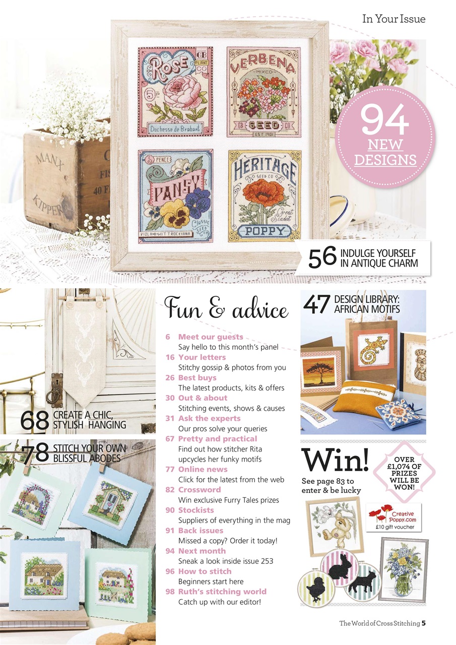 The World of Cross Stitching Preview Pages