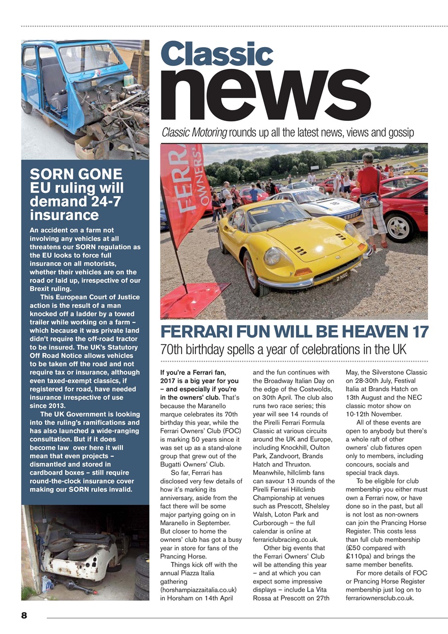 Classic Motoring Preview Pages