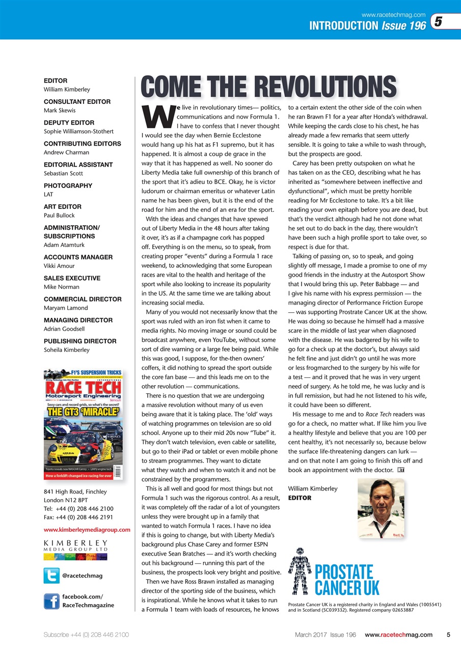 Race Tech Preview Pages