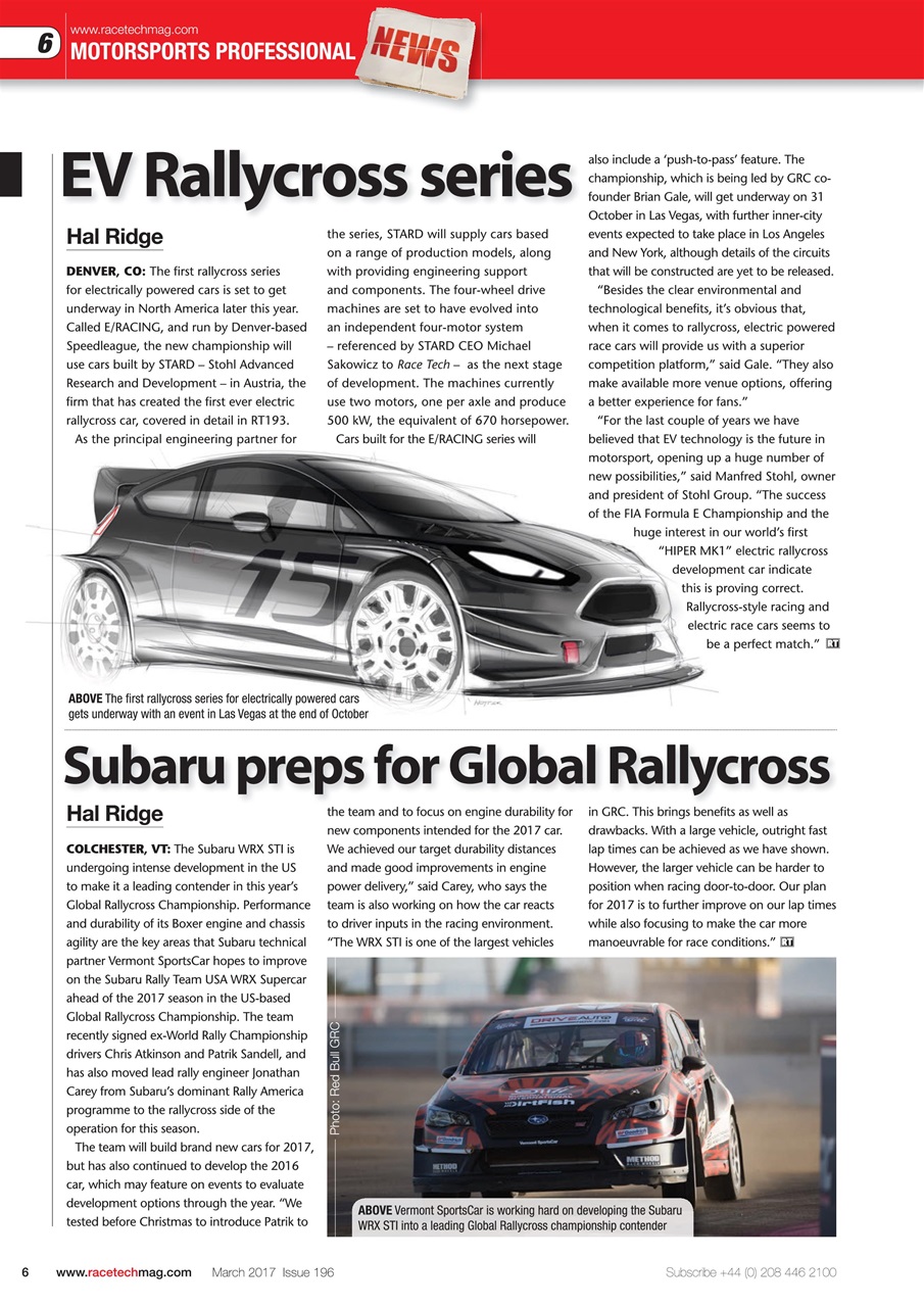 Race Tech Preview Pages