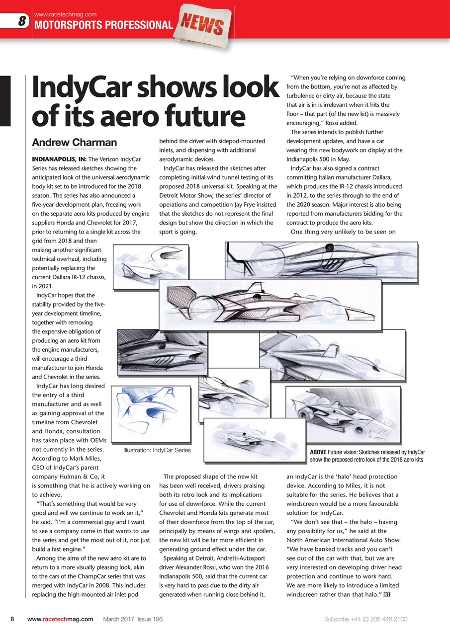 Race Tech Preview Pages