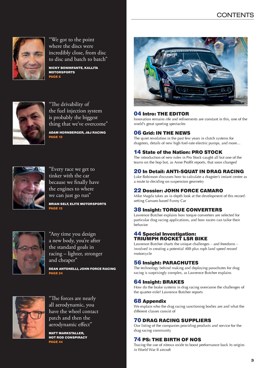 DRAG Race Technology Preview Pages