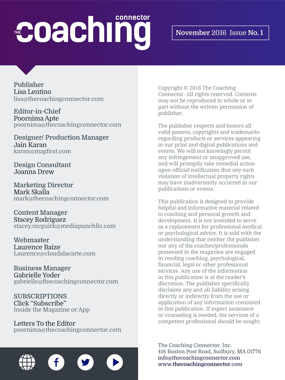 The Coaching Connector Preview Pages