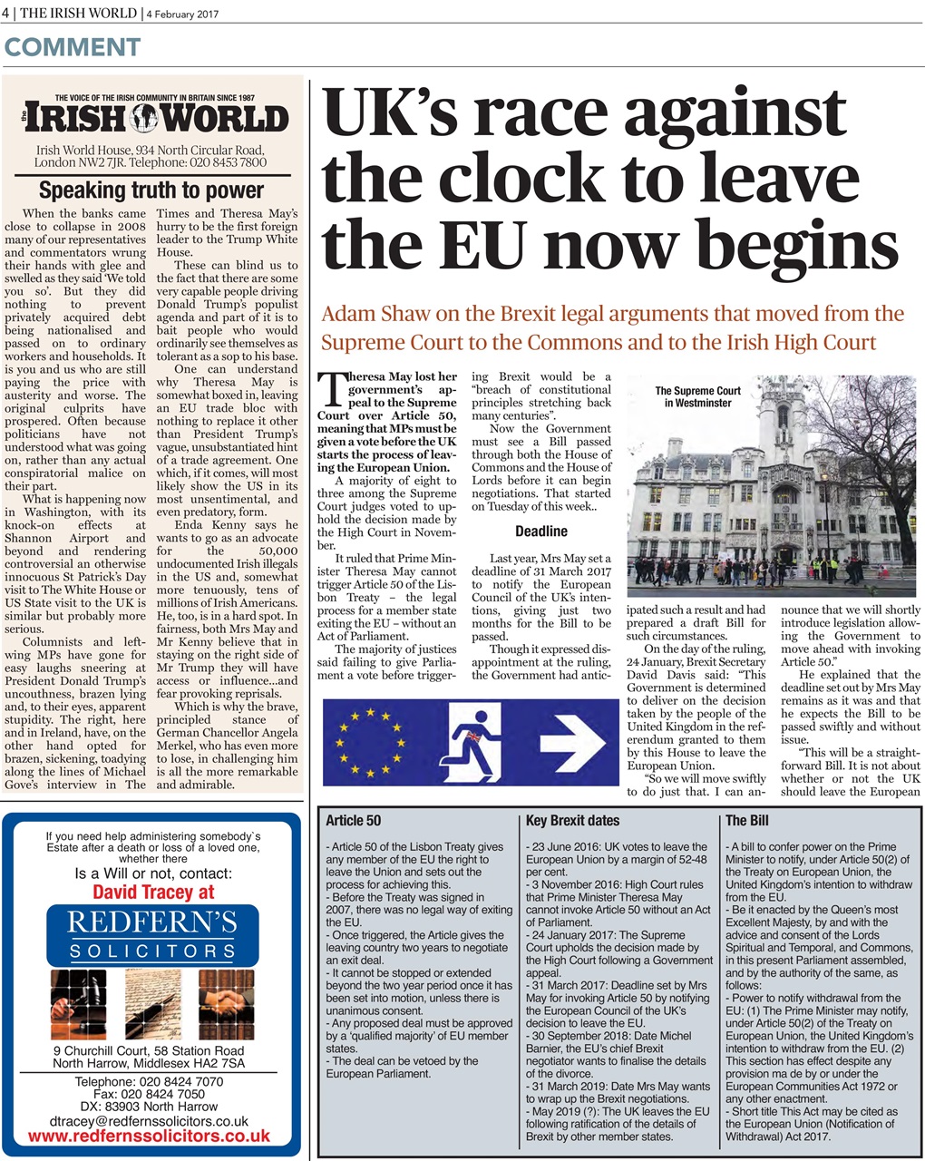 Irish World Preview Pages