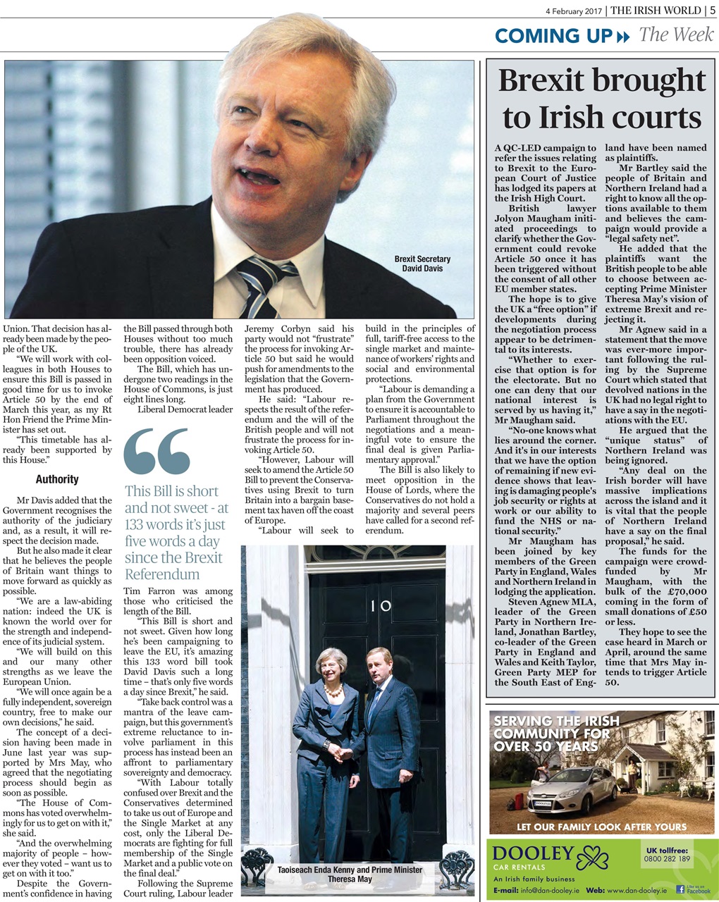 Irish World Preview Pages