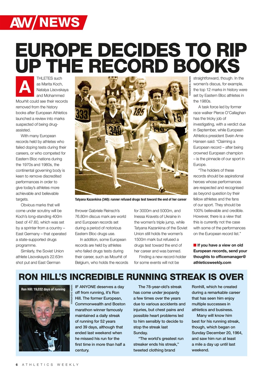 AW – Athletics Weekly Magazine Preview Pages