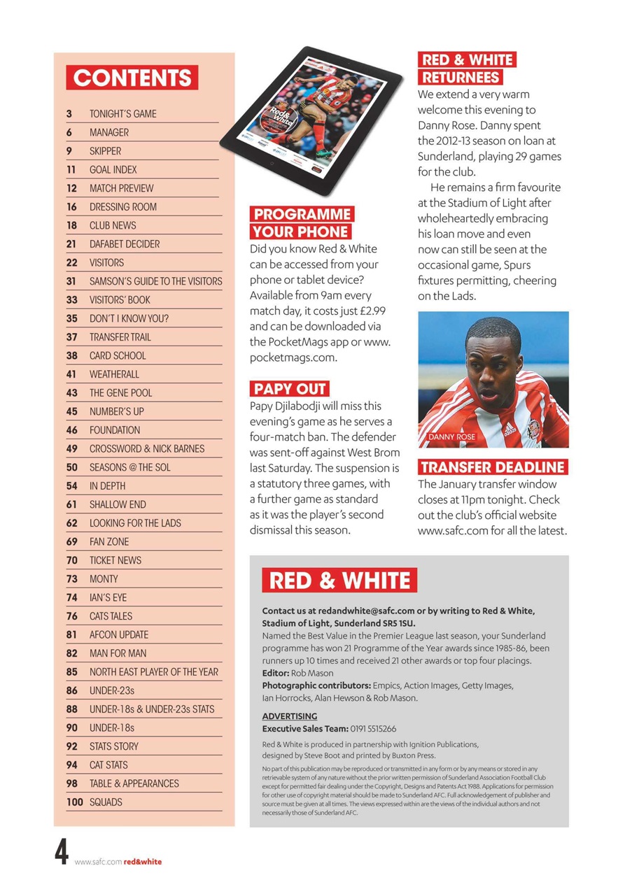 Sunderland FC Preview Pages