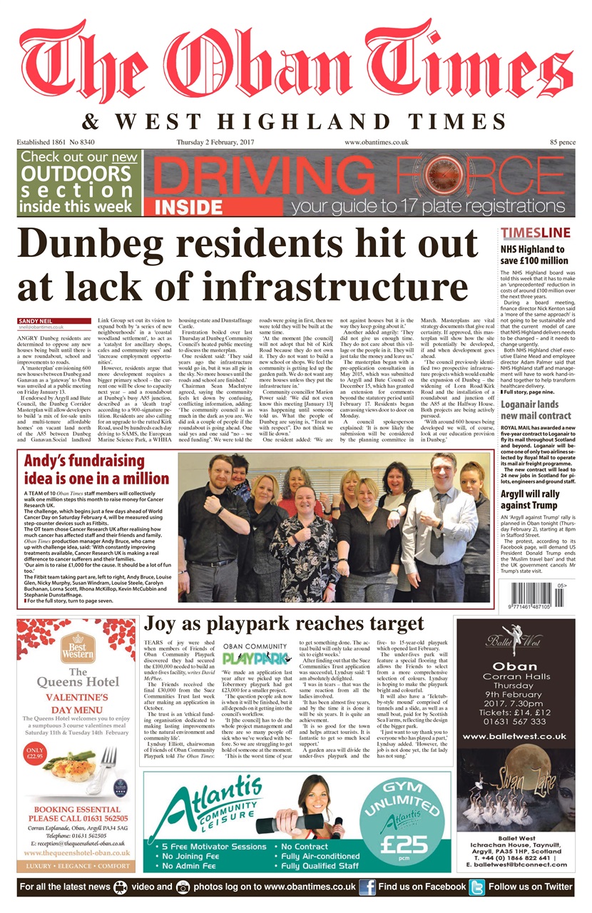 The Oban Times & Lochaber Times Preview Pages