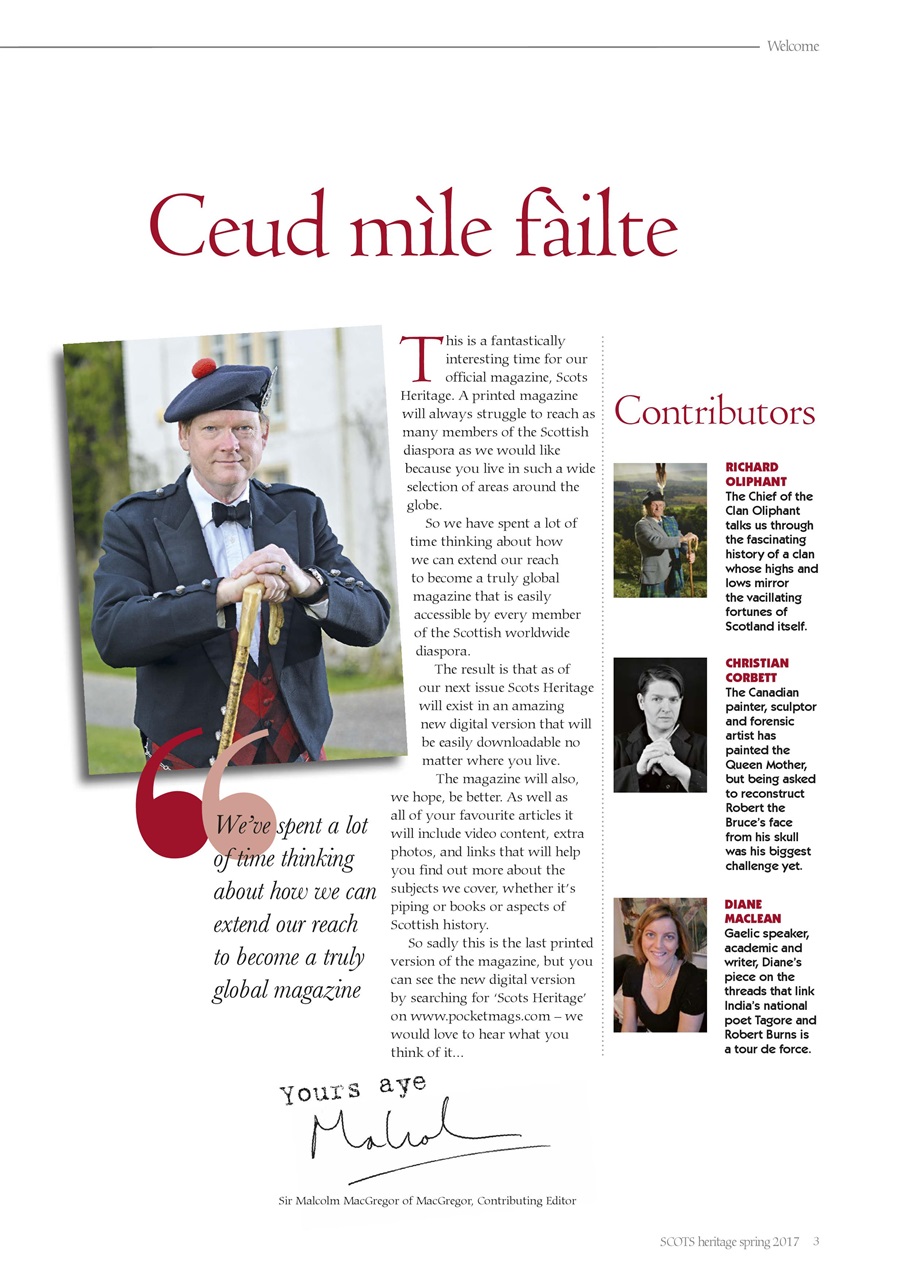Scots Heritage Magazine Preview Pages