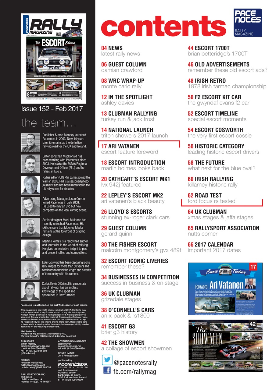 Pacenotes Rally magazine Preview Pages