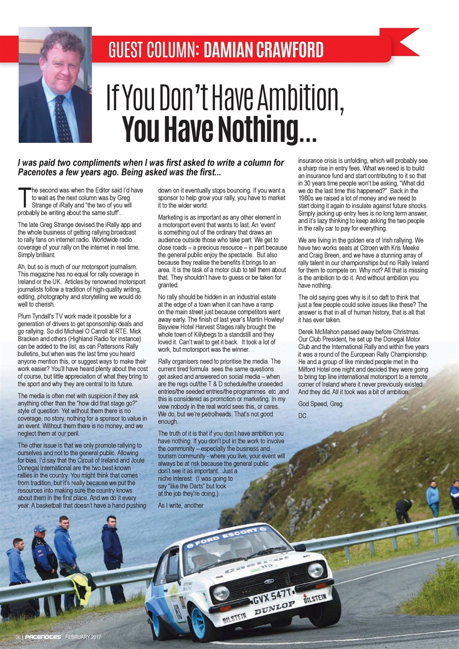 Pacenotes Rally magazine Preview Pages