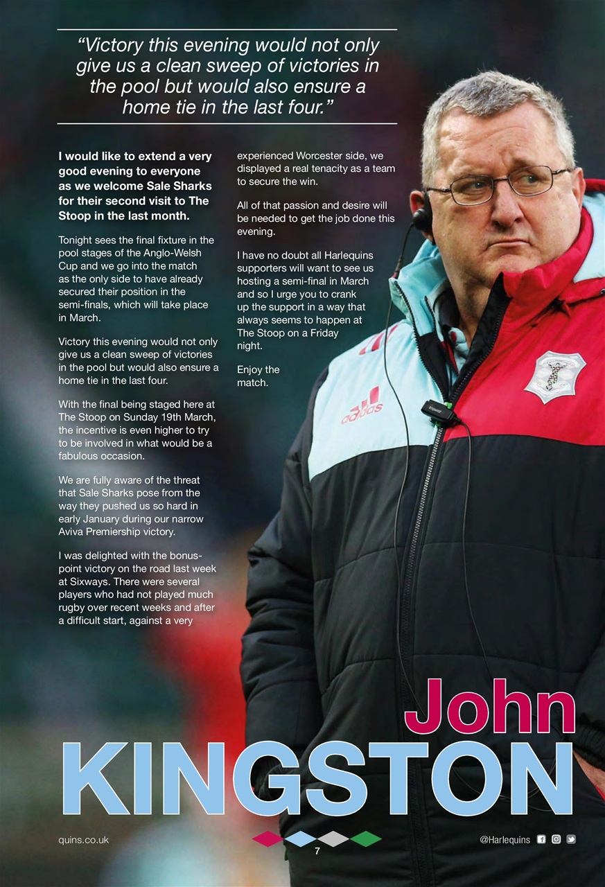 Harlequins Preview Pages