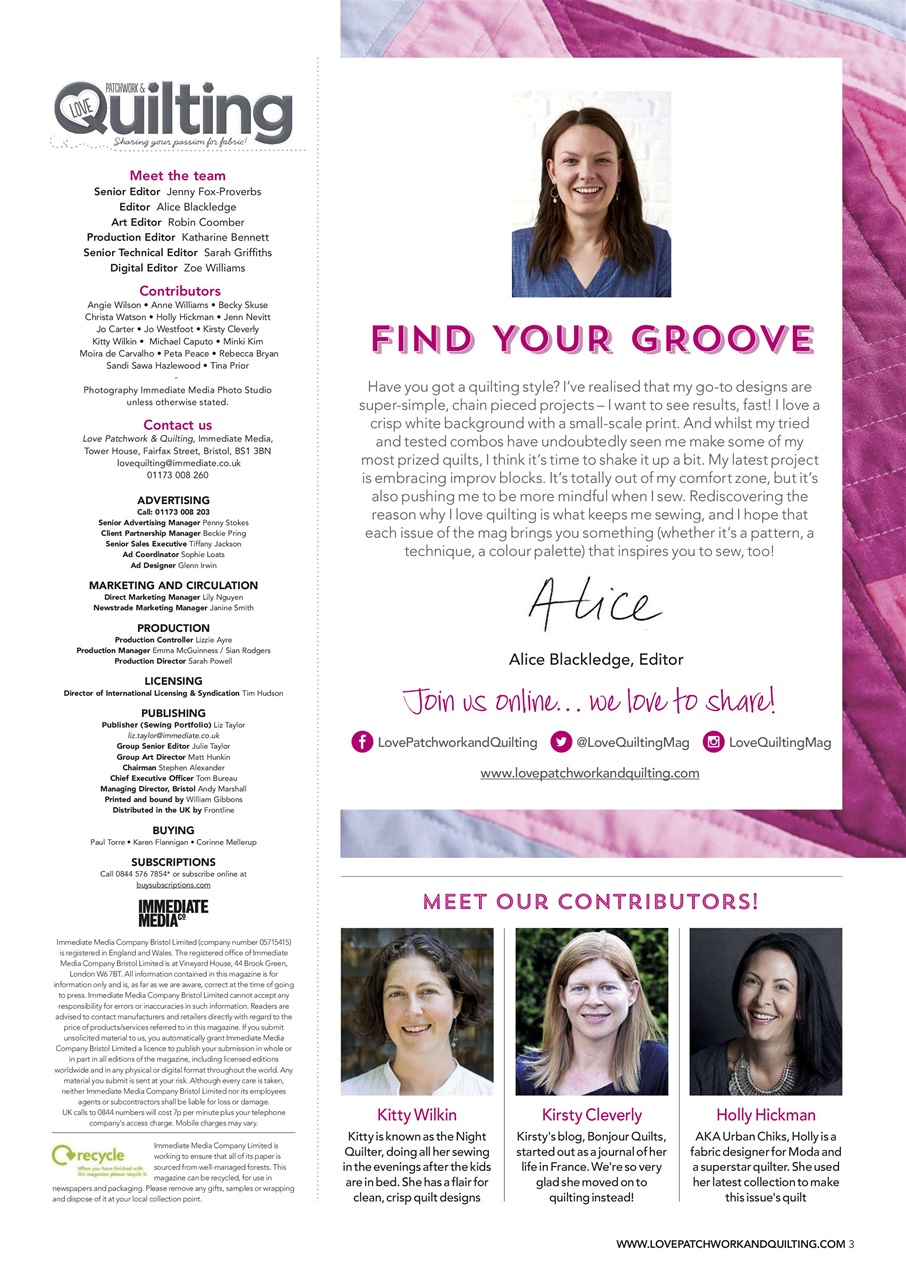 Love Patchwork & Quilting Preview Pages