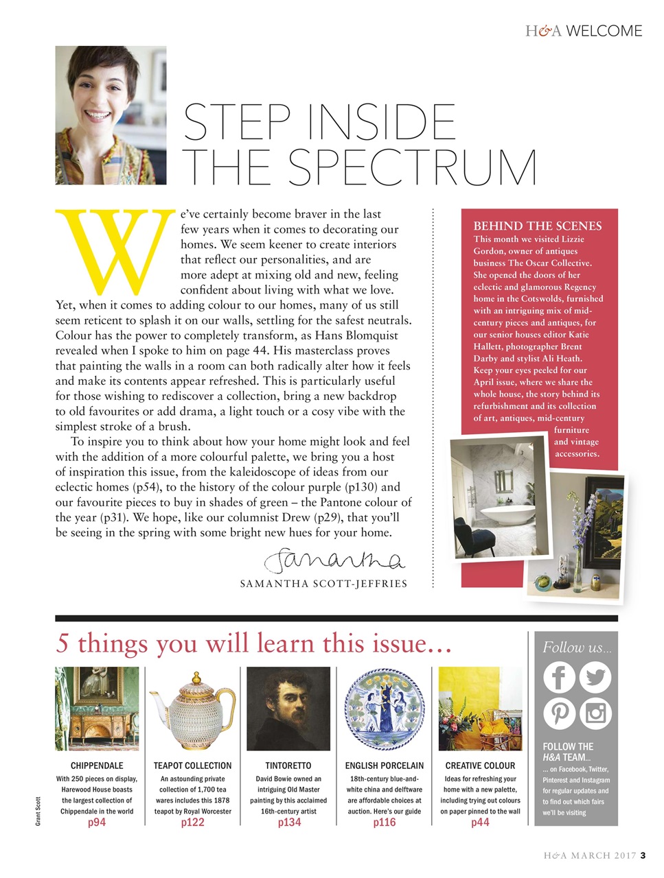 Homes & Antiques Magazine Preview Pages