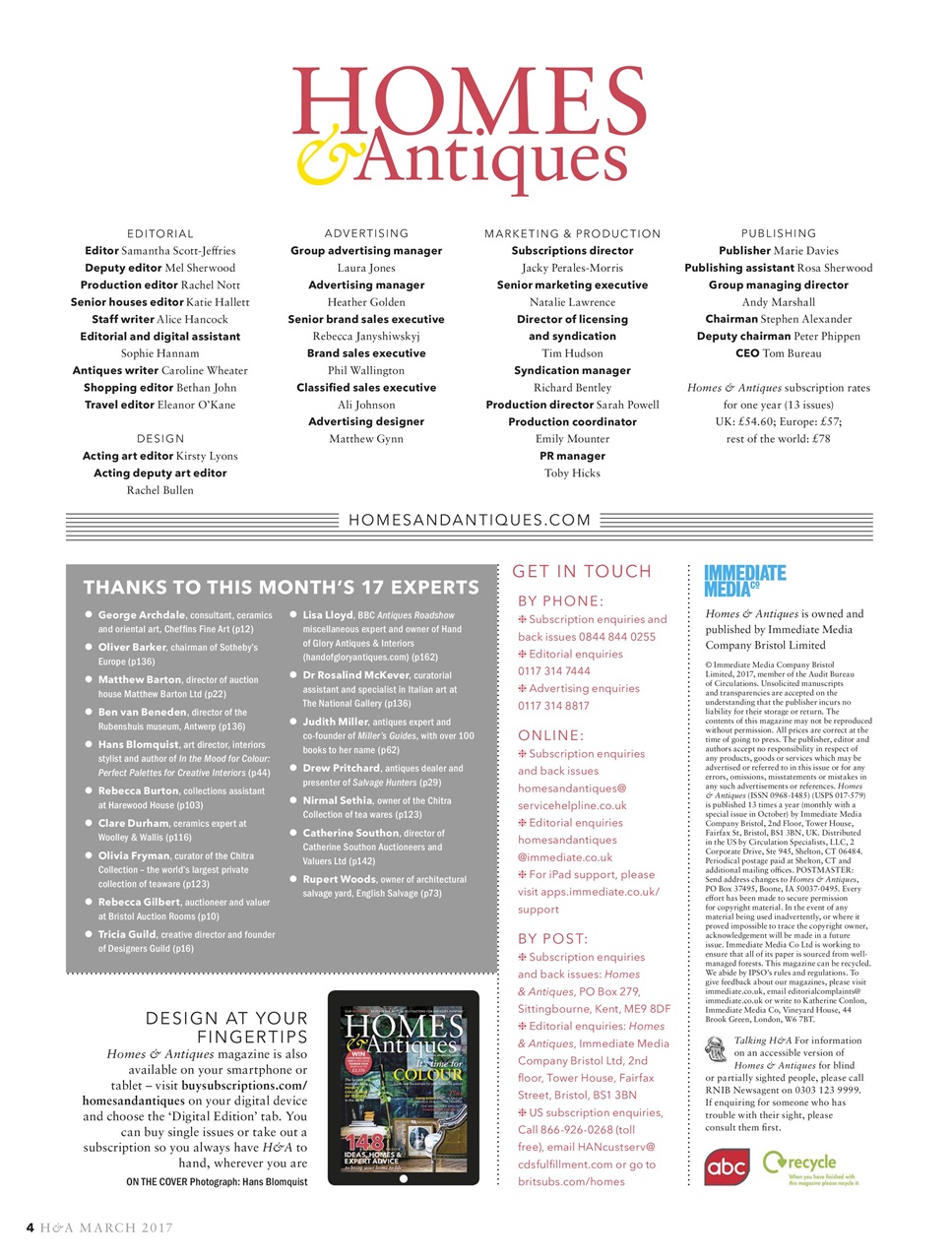 Homes & Antiques Magazine Preview Pages