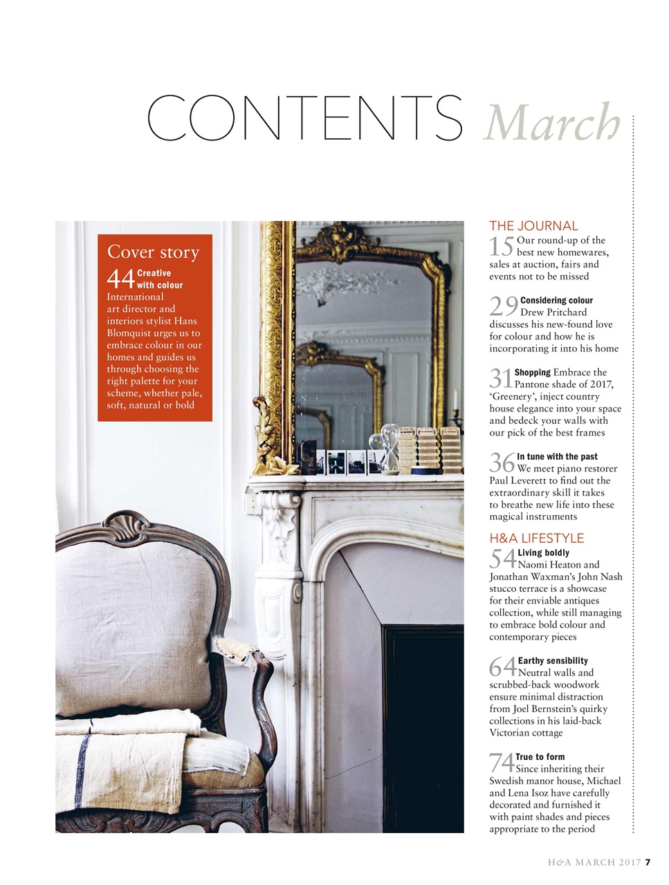 Homes & Antiques Magazine Preview Pages