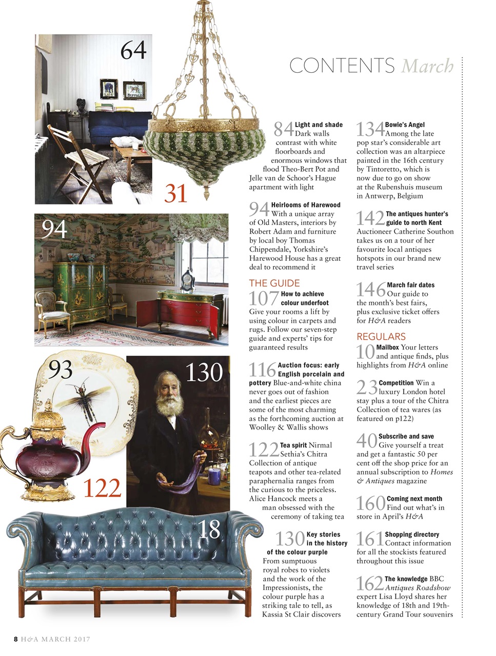 Homes & Antiques Magazine Preview Pages