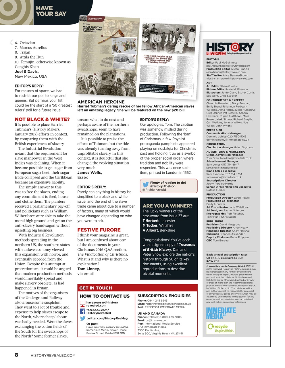 BBC History Revealed Magazine Preview Pages