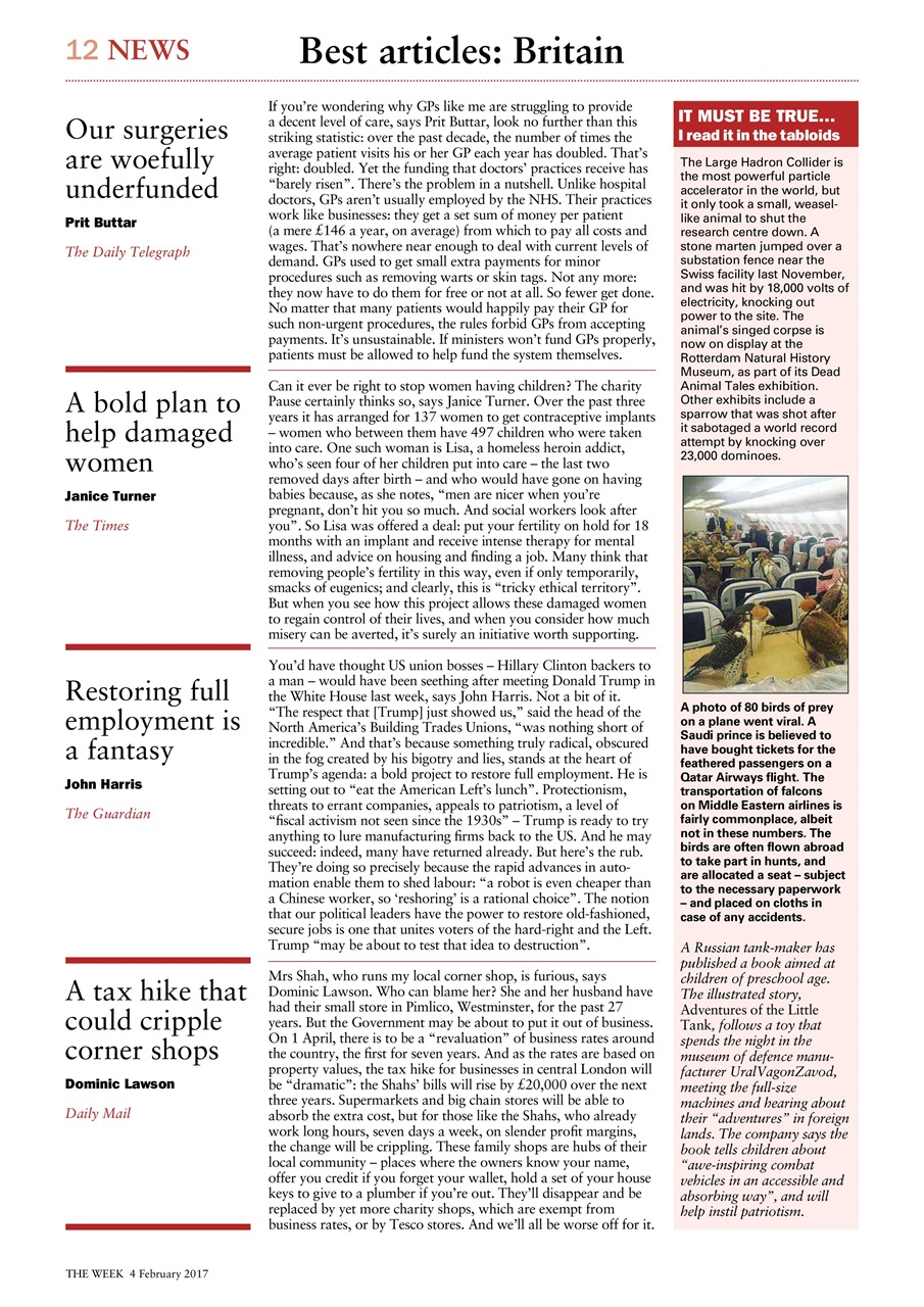 The Week Preview Pages