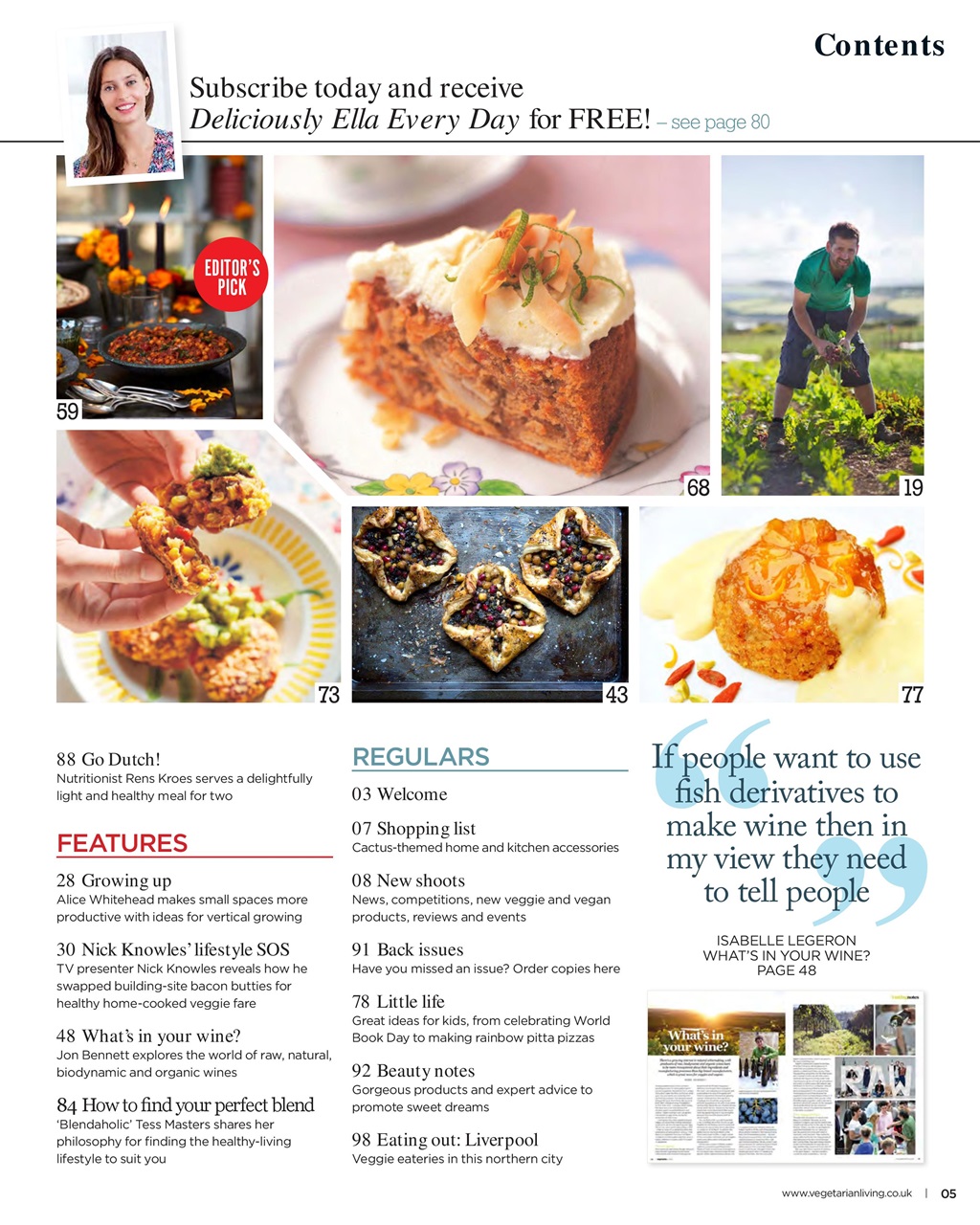 Vegetarian Living Preview Pages