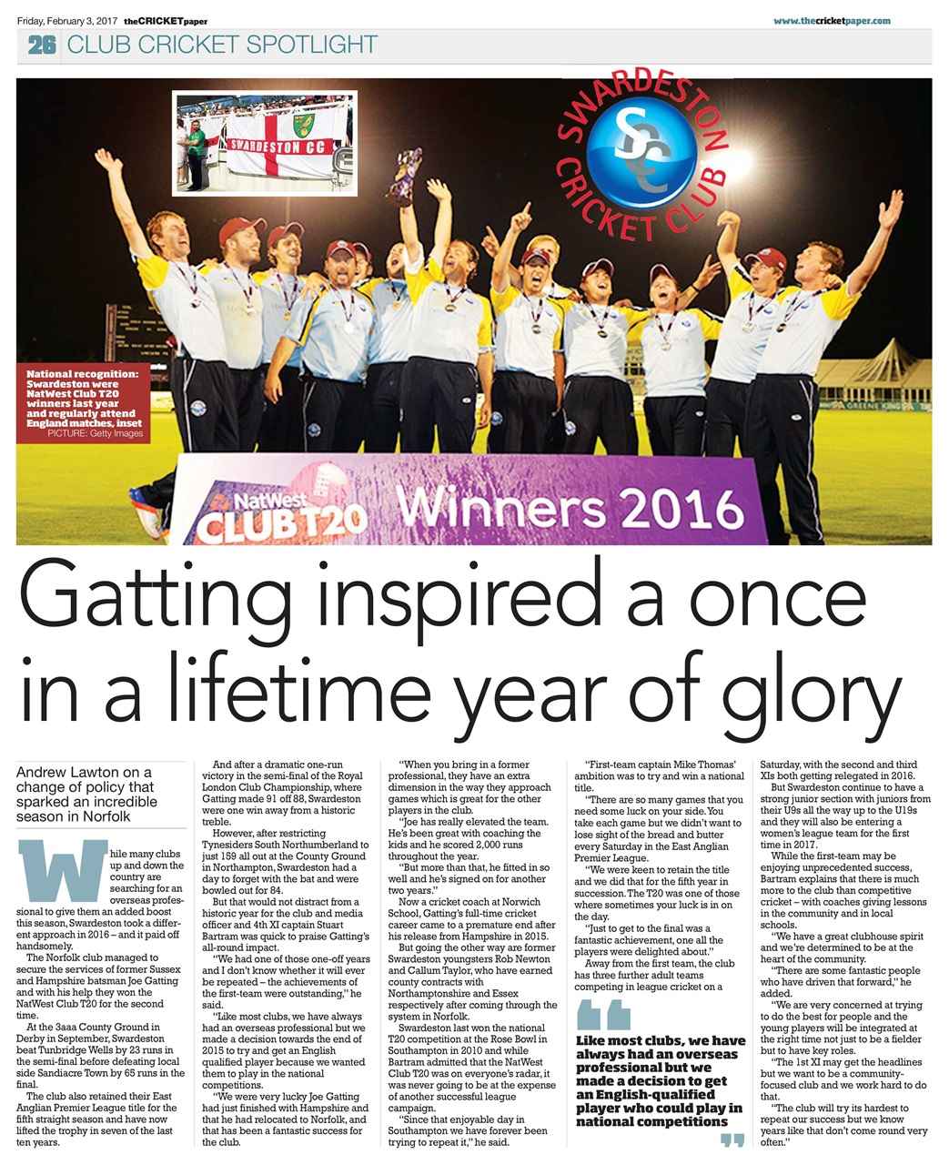 The Cricket Paper Preview Pages