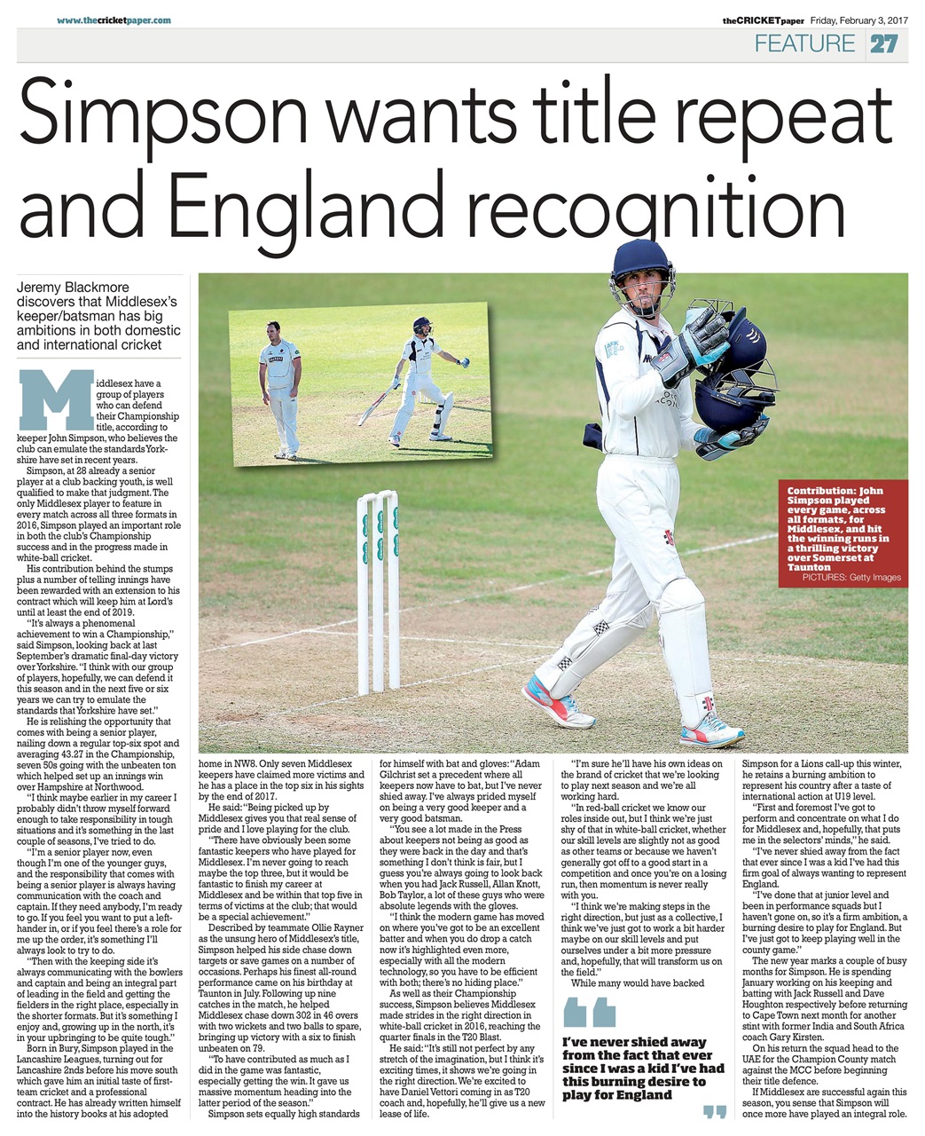 The Cricket Paper Preview Pages