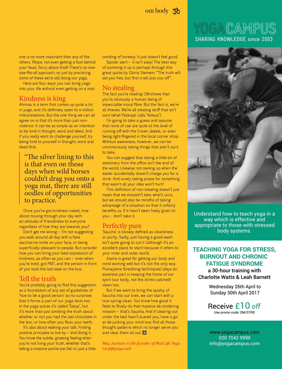 OM Yoga Magazine Preview Pages