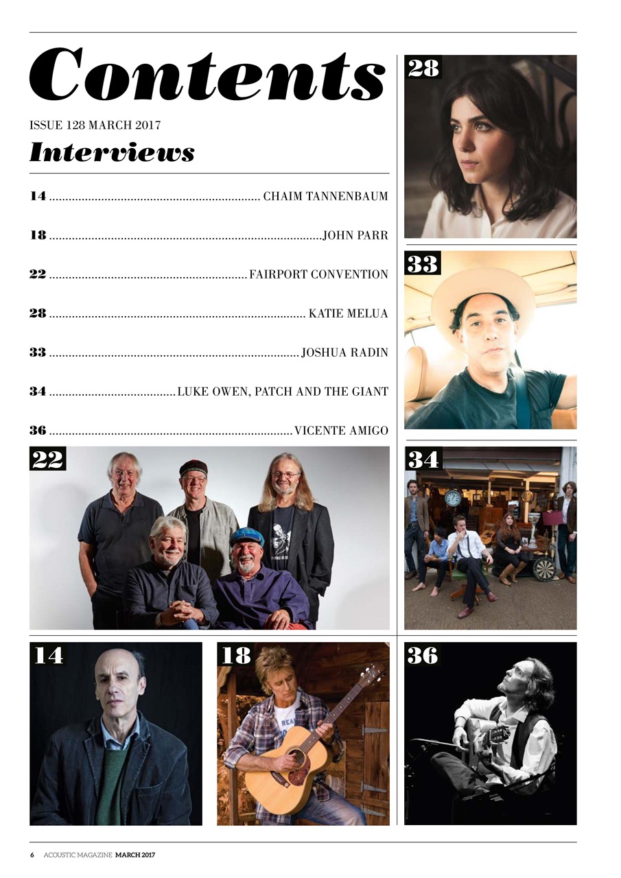 Acoustic Preview Pages