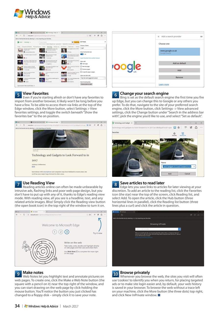 Windows Help & Advice Preview Pages