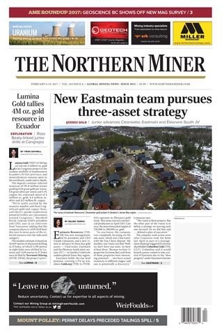 The Northern Miner issue Vol. 103 No. 3