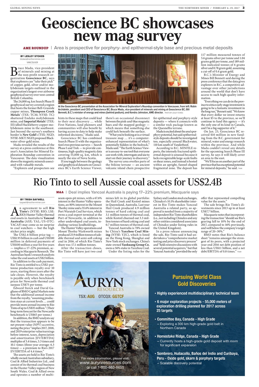 The Northern Miner Preview Pages