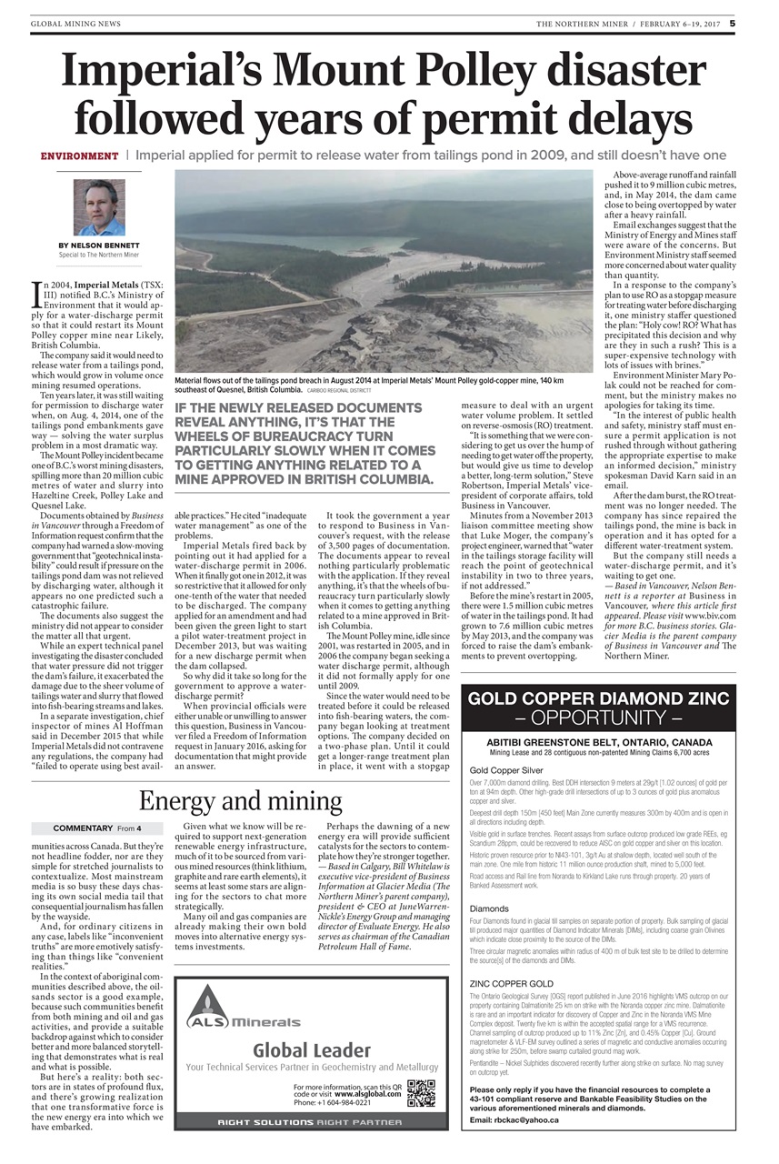 The Northern Miner Preview Pages