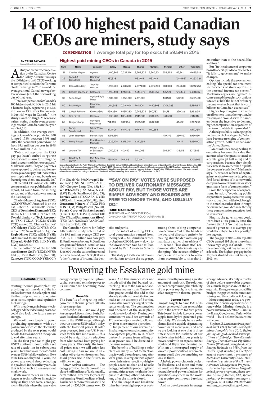 The Northern Miner Preview Pages