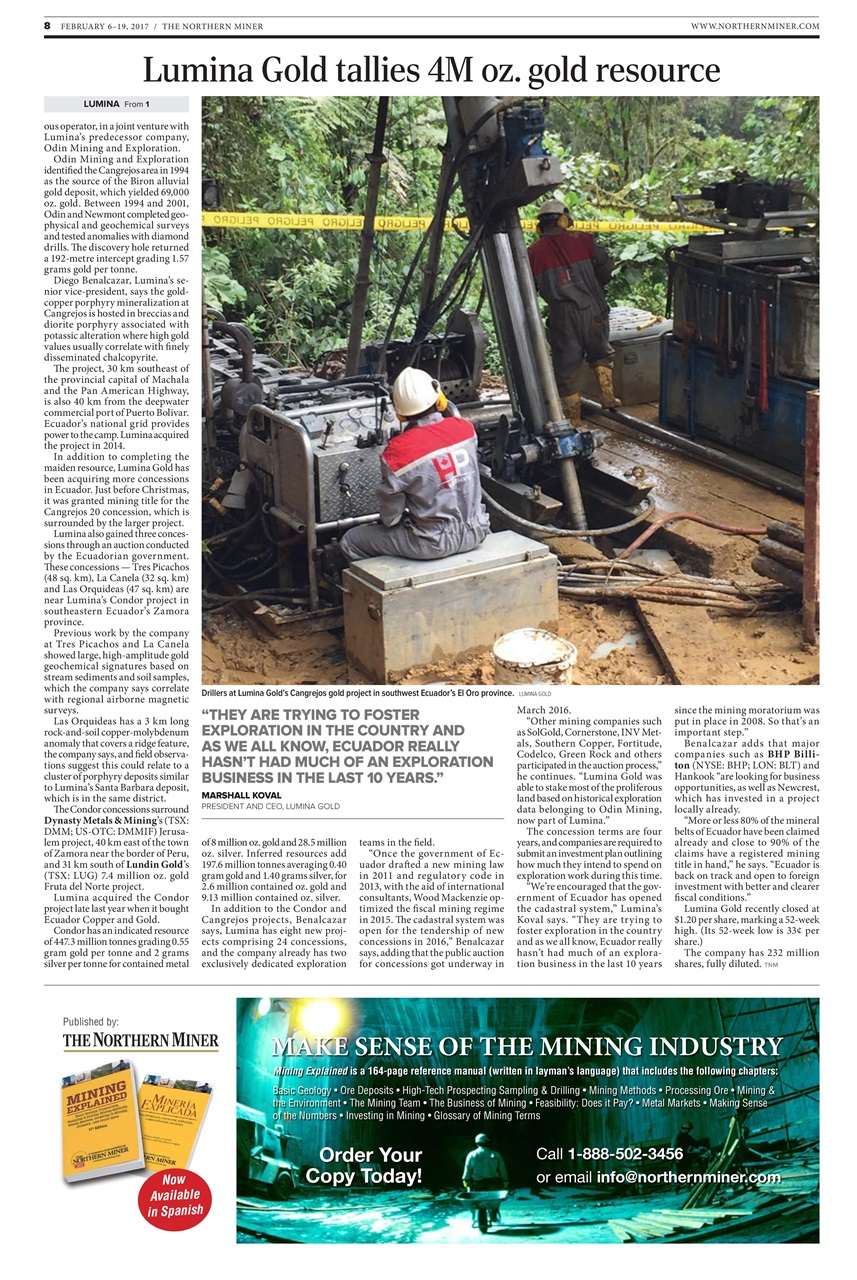 The Northern Miner Preview Pages