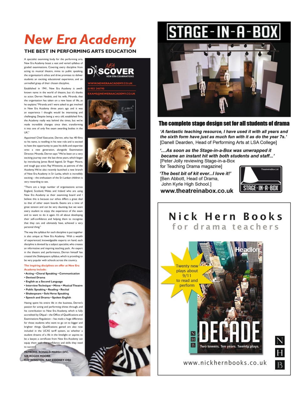 Drama and Theatre Preview Pages