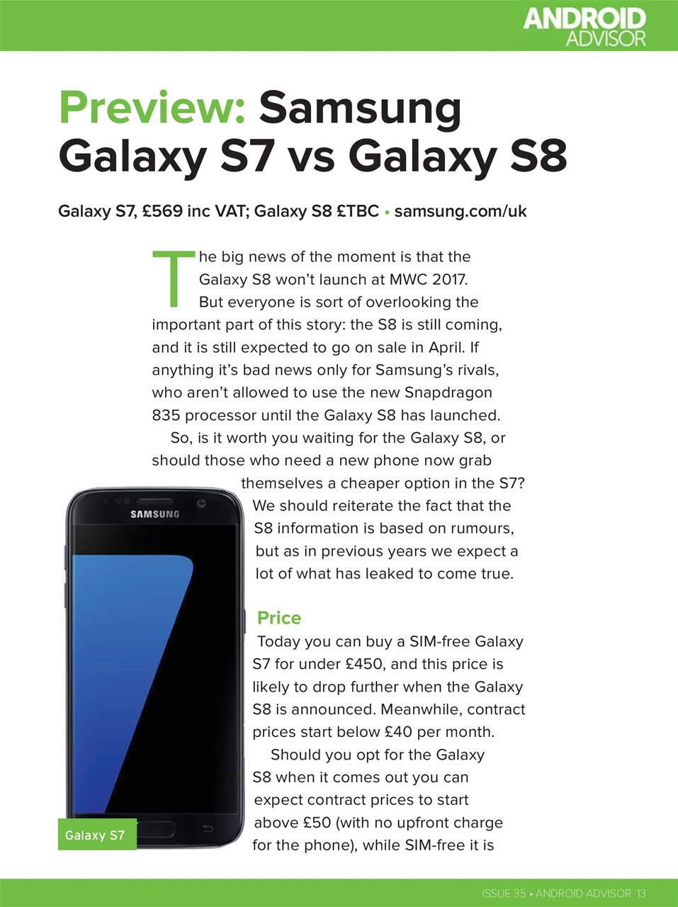 Android Advisor Preview Pages