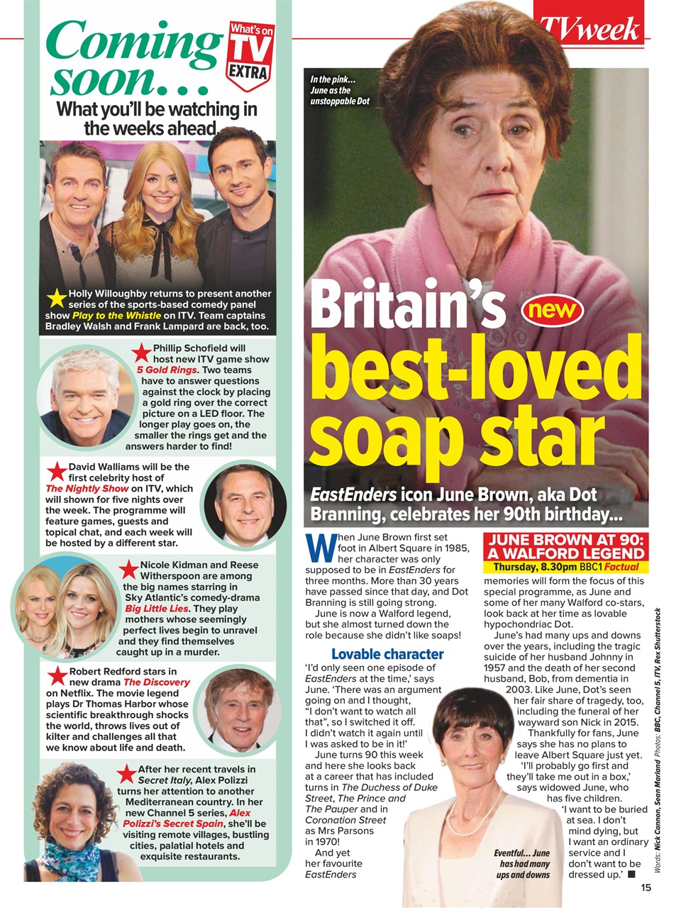 What's on TV Preview Pages