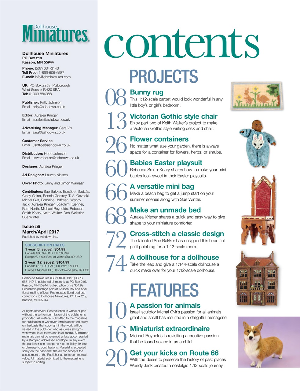 Dollhouse Miniatures Preview Pages