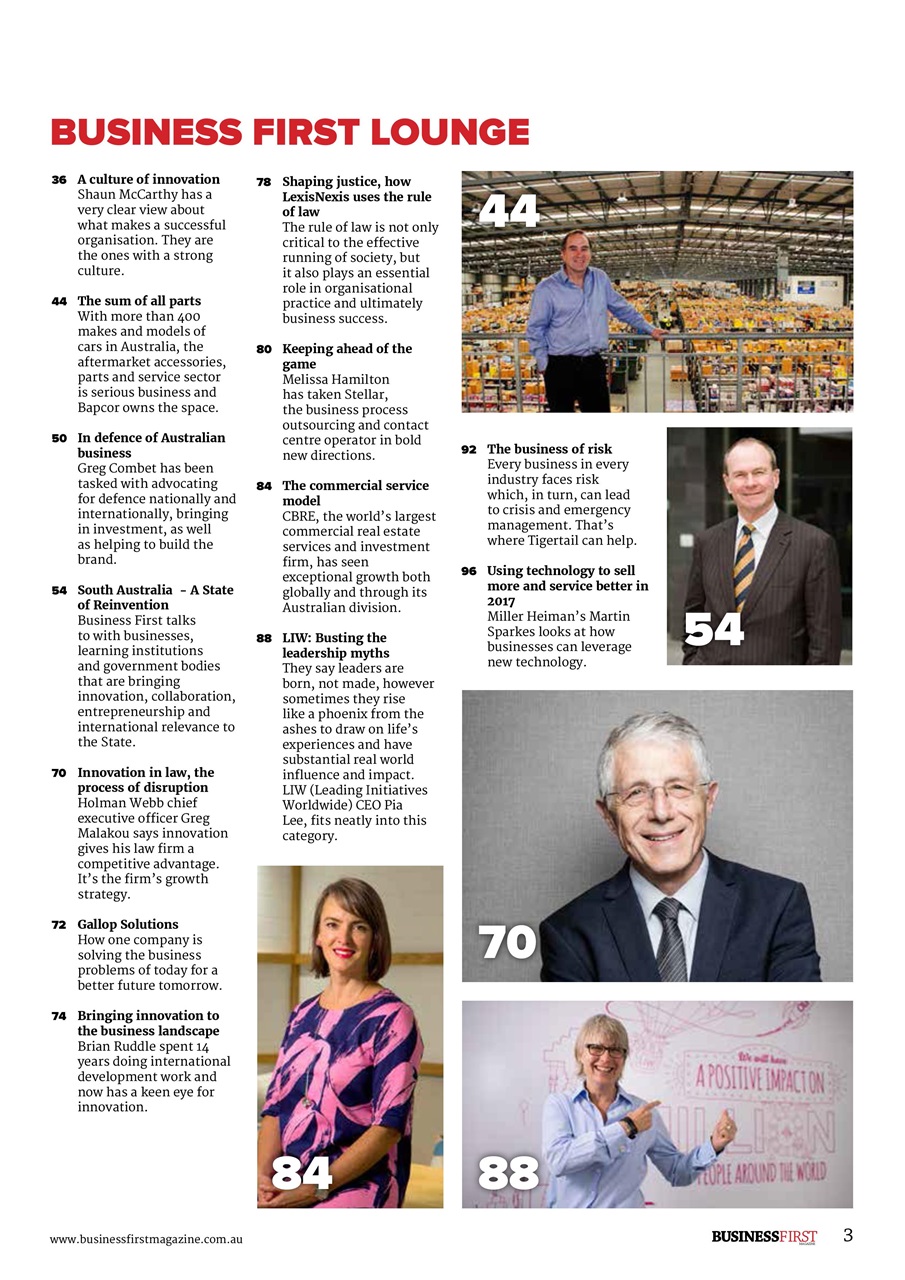 Business First Magazine Preview Pages