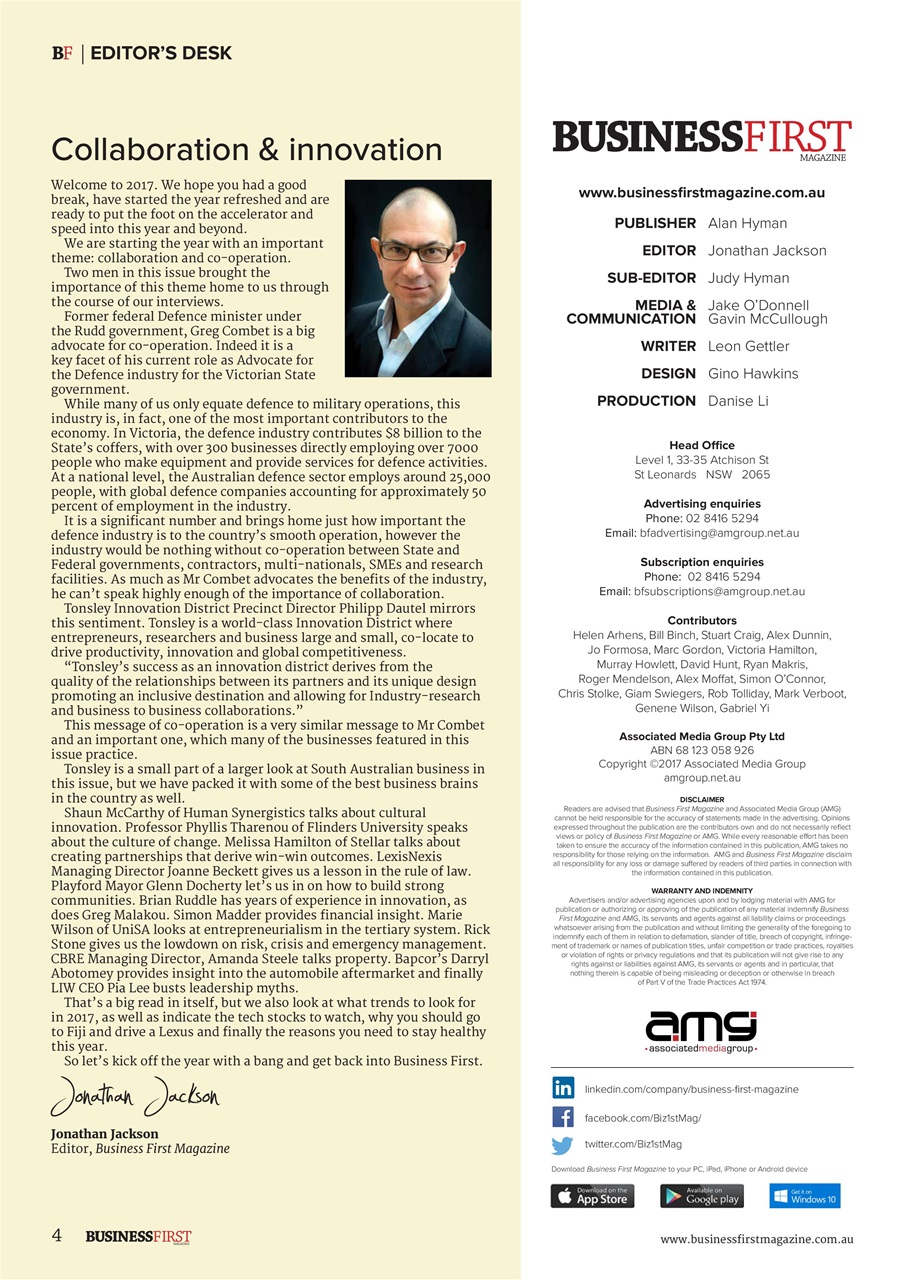 Business First Magazine Preview Pages