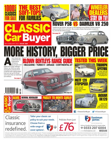 Classic Car Buyer issue No. 368 More History, Bigger Price 