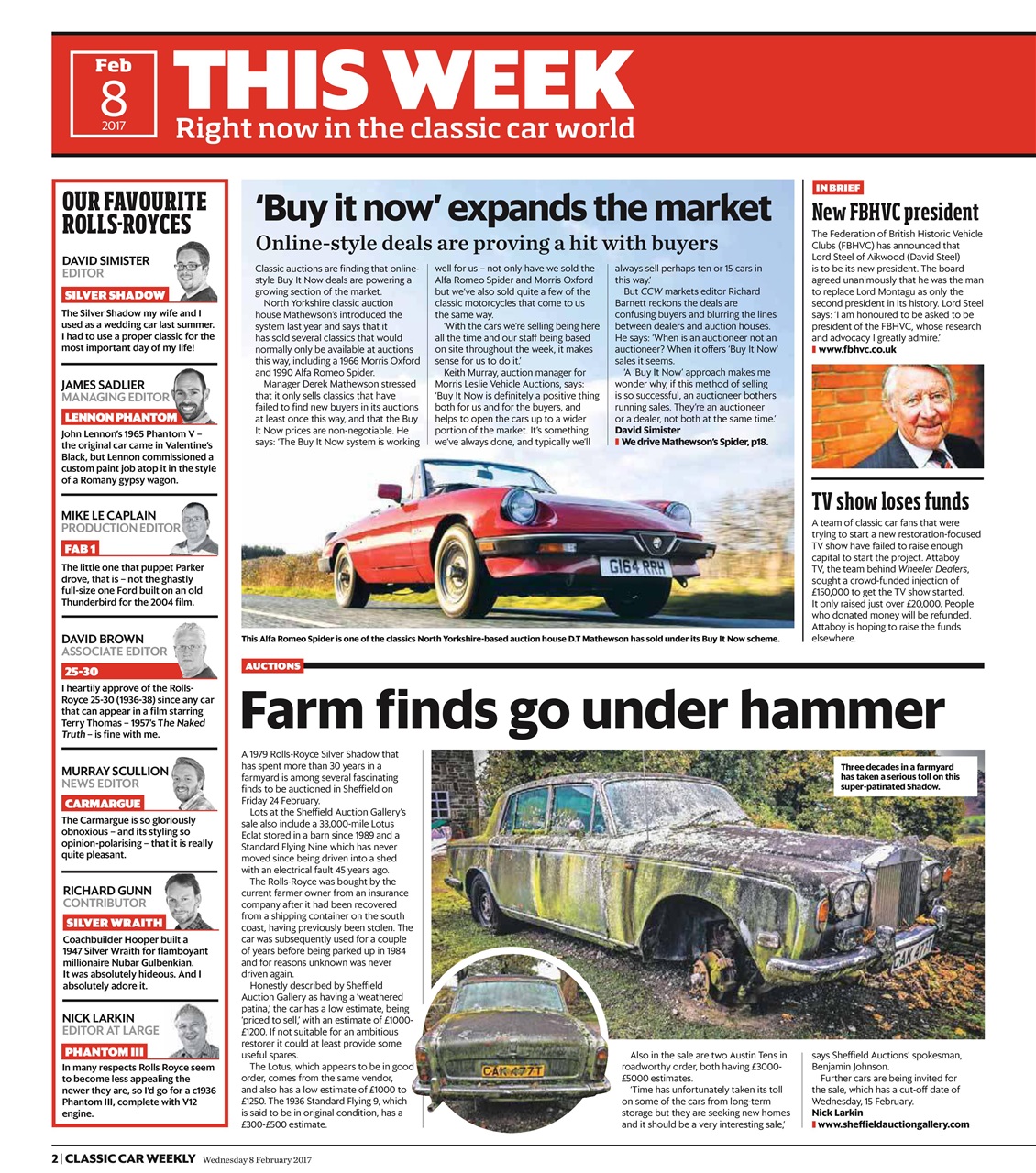 Classic Car Weekly Preview Pages