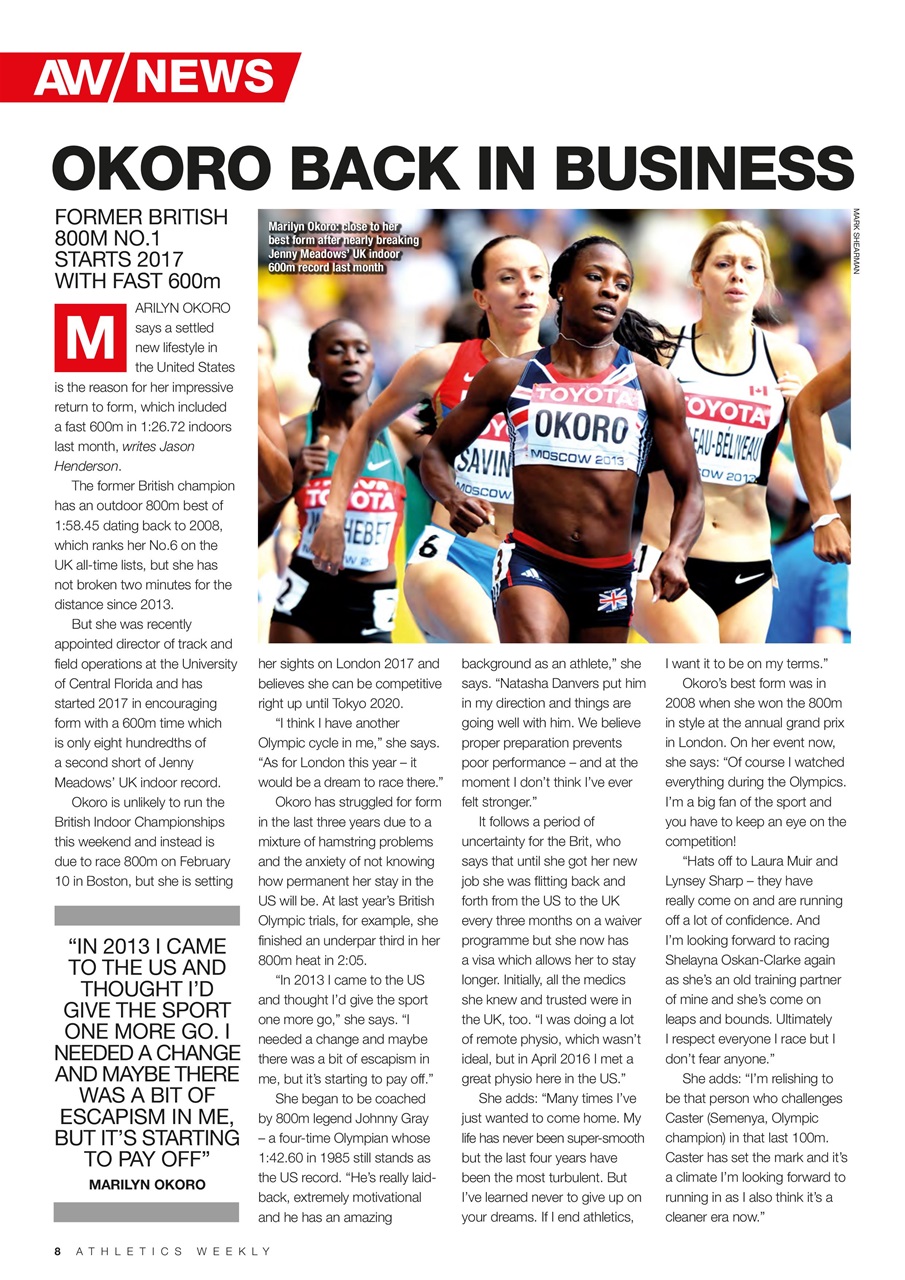 AW – Athletics Weekly Magazine Preview Pages