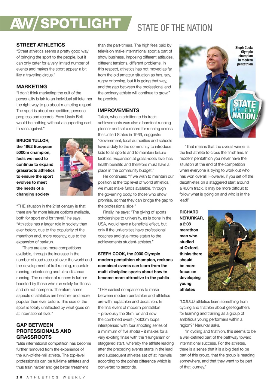 AW – Athletics Weekly Magazine Preview Pages