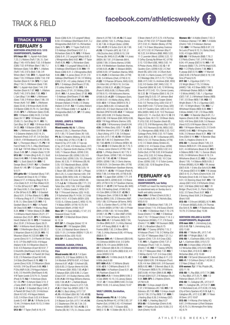 AW – Athletics Weekly Magazine Preview Pages