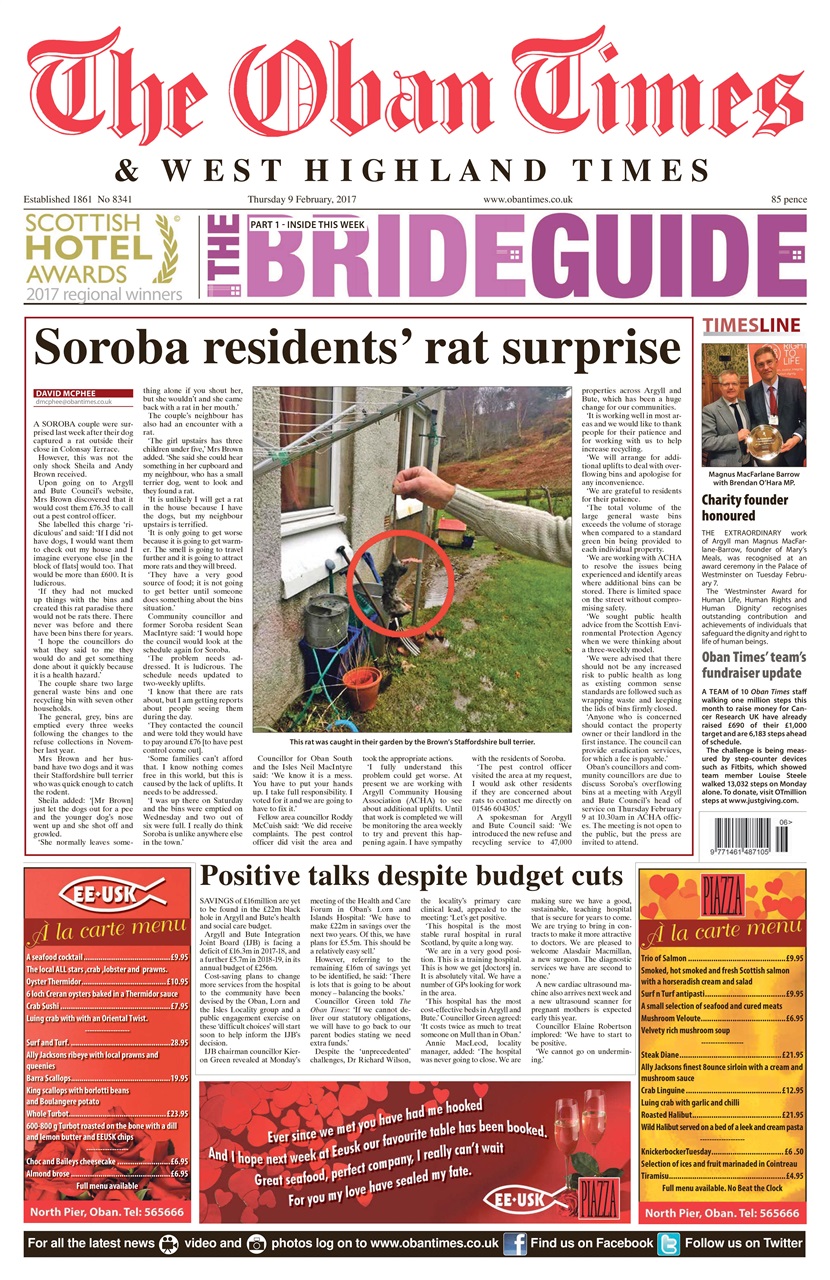 The Oban Times & Lochaber Times Preview Pages