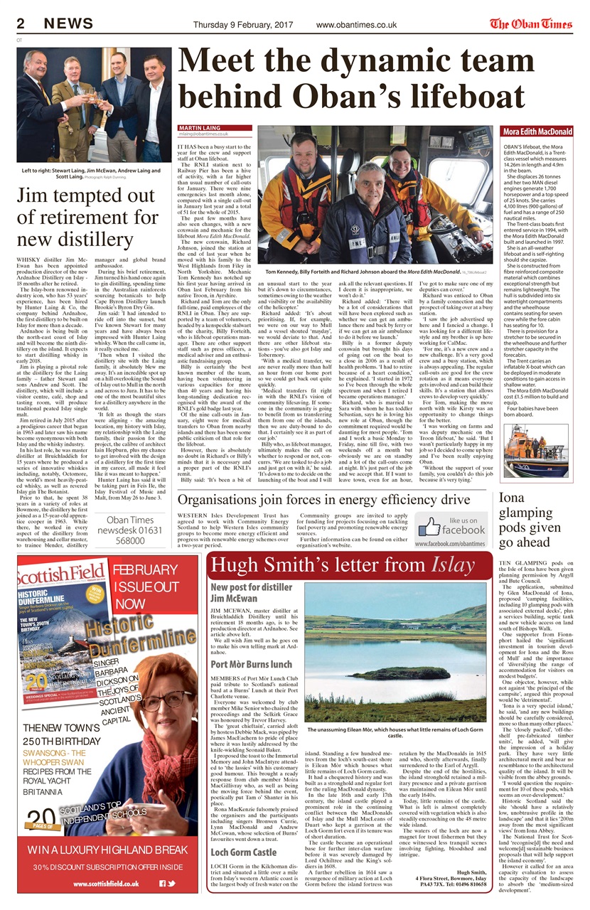 The Oban Times & Lochaber Times Preview Pages