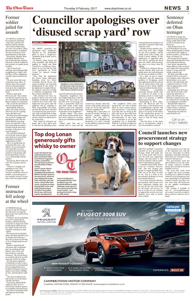 The Oban Times & Lochaber Times Preview Pages