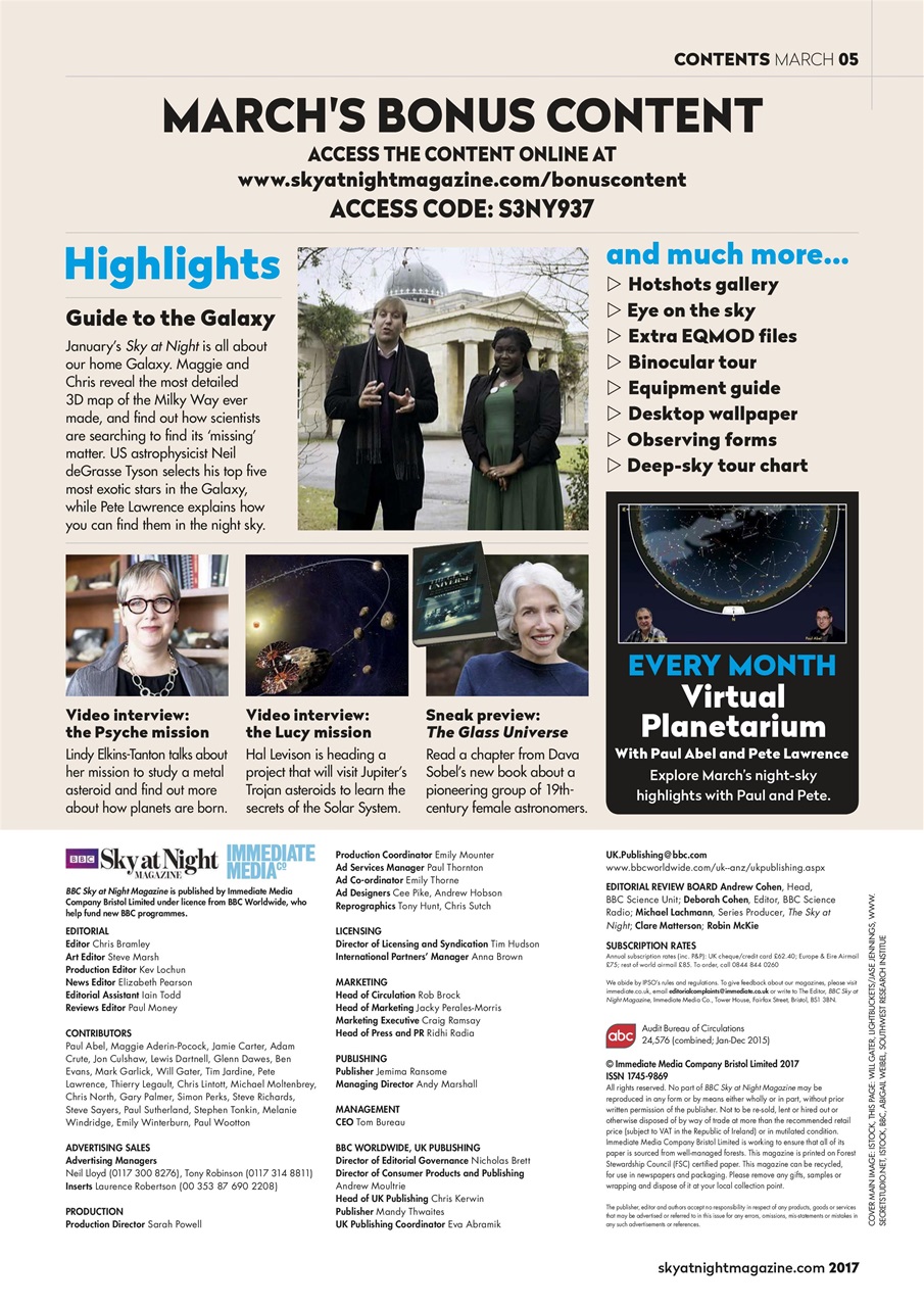 BBC Sky at Night Magazine Preview Pages